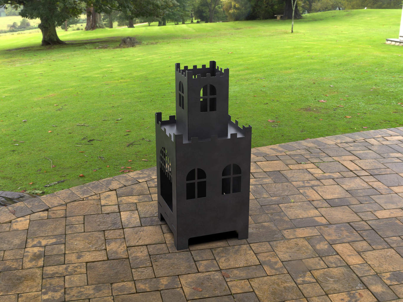 Castle Patio Fireplace. DXF, SVG files for laser, plasma cutting. Backyard Fire Pit. Фото 4