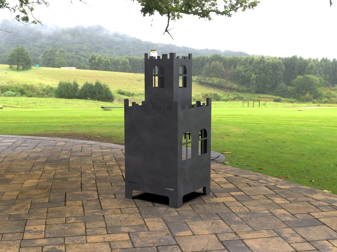 Castle Patio Fireplace. DXF, SVG files for laser, plasma cutting. Backyard Fire Pit. Фото 7