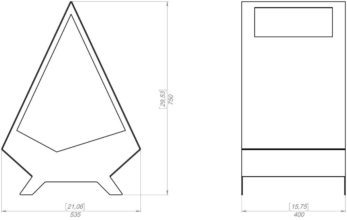 Lareira Baixa para Quintal. Arquivos DXF e SVG para corte a laser e plasma. Lareira Externa para Jardim. Фото 8
