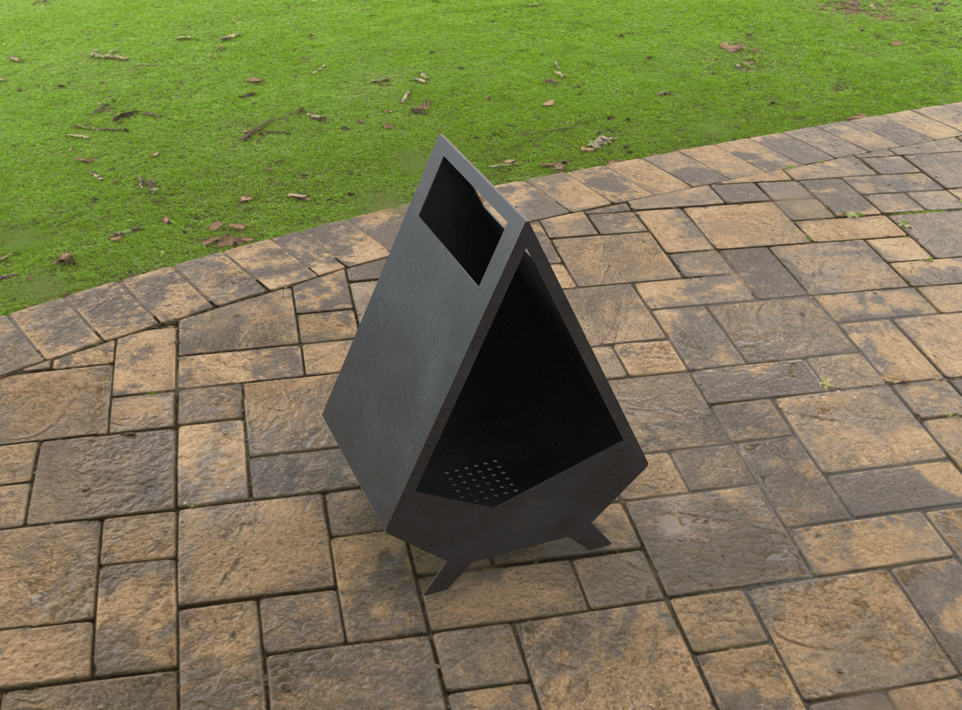 Lareira Baixa para Quintal. Arquivos DXF e SVG para corte a laser e plasma. Lareira Externa para Jardim. Фото 4