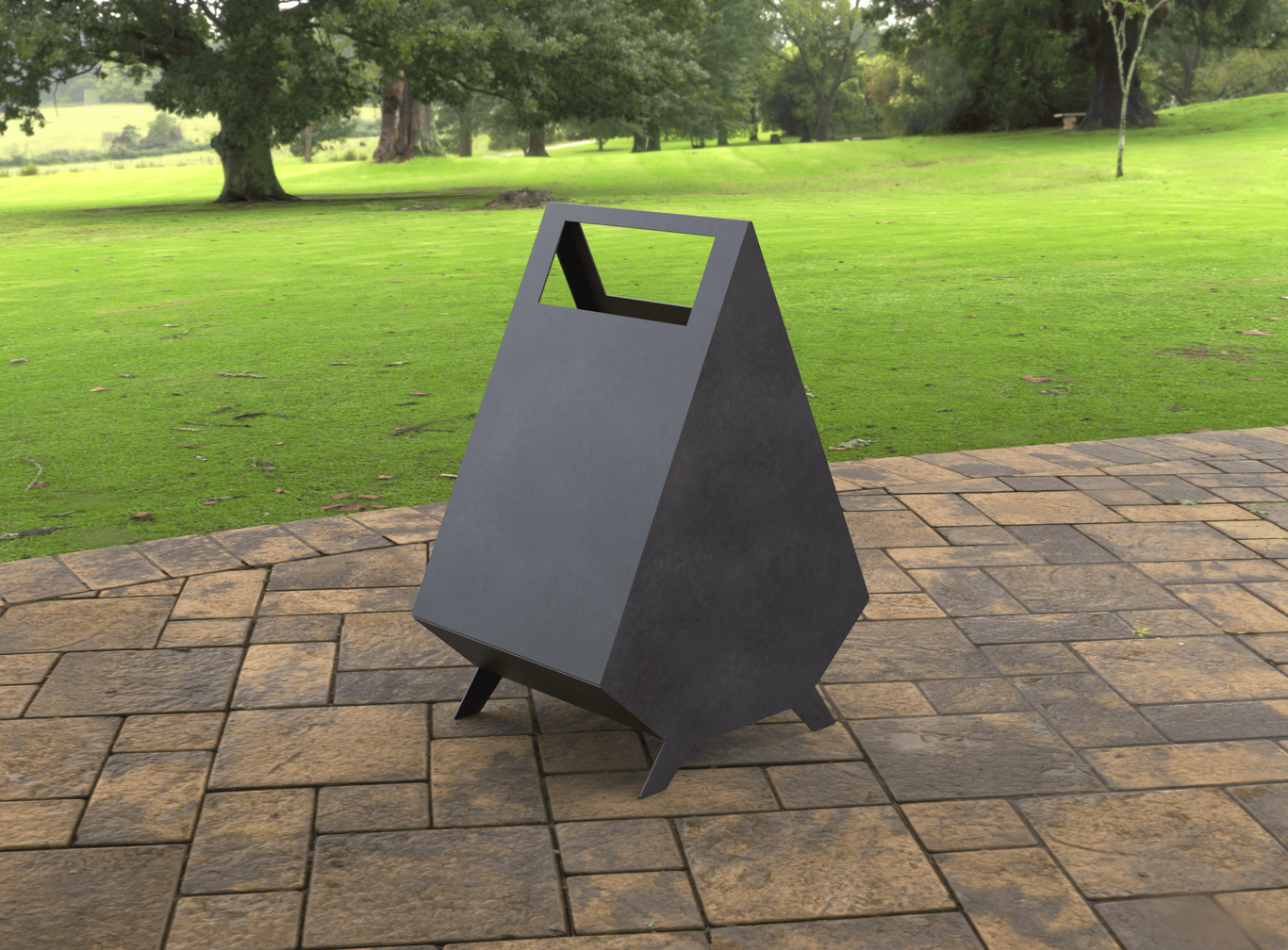 Lareira Baixa para Quintal. Arquivos DXF e SVG para corte a laser e plasma. Lareira Externa para Jardim. Фото 5