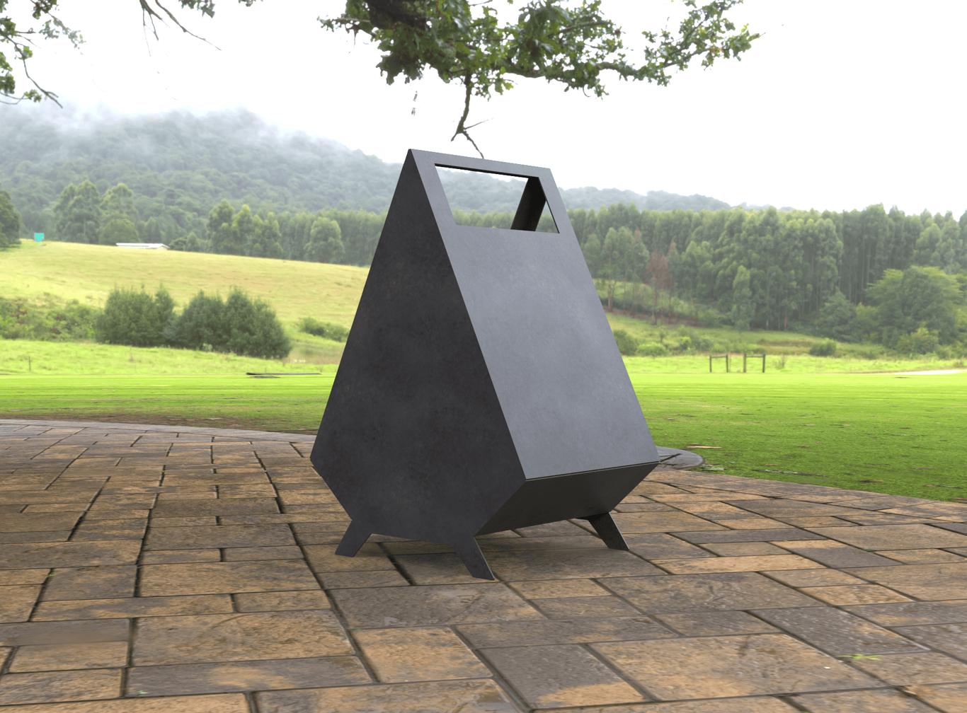 Lareira Baixa para Quintal. Arquivos DXF e SVG para corte a laser e plasma. Lareira Externa para Jardim. Фото 6
