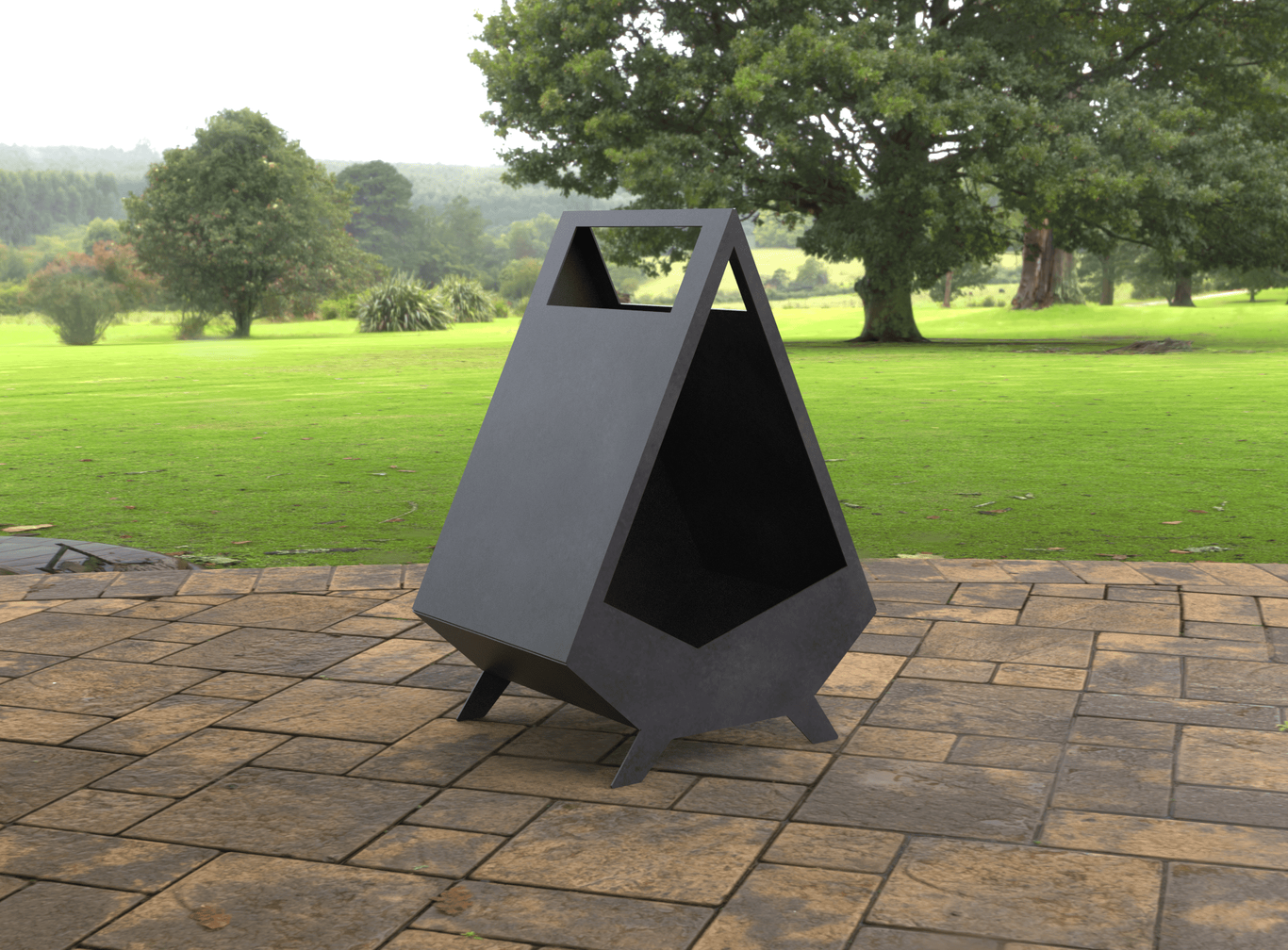Lareira Baixa para Quintal. Arquivos DXF e SVG para corte a laser e plasma. Lareira Externa para Jardim. Фото 7