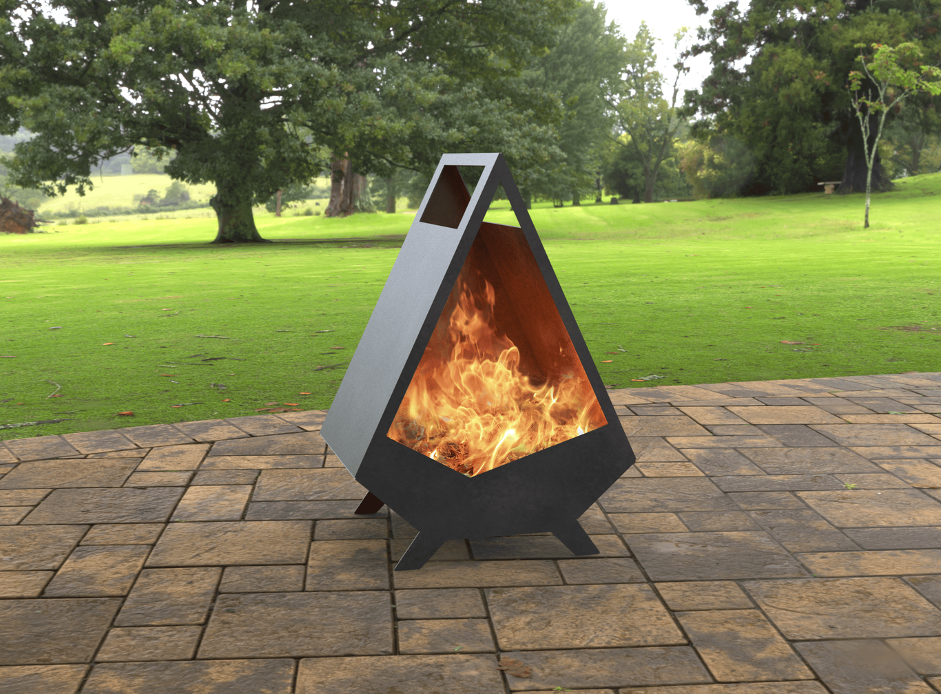 Lareira Baixa para Quintal. Arquivos DXF e SVG para corte a laser e plasma. Lareira Externa para Jardim
