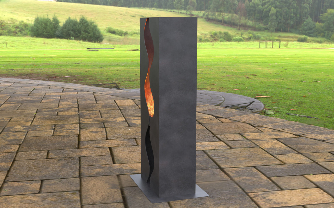Lareira Externa Onda. Arquivos DXF e SVG para corte a laser e plasma. Fire pit para Pátio. Фото 6
