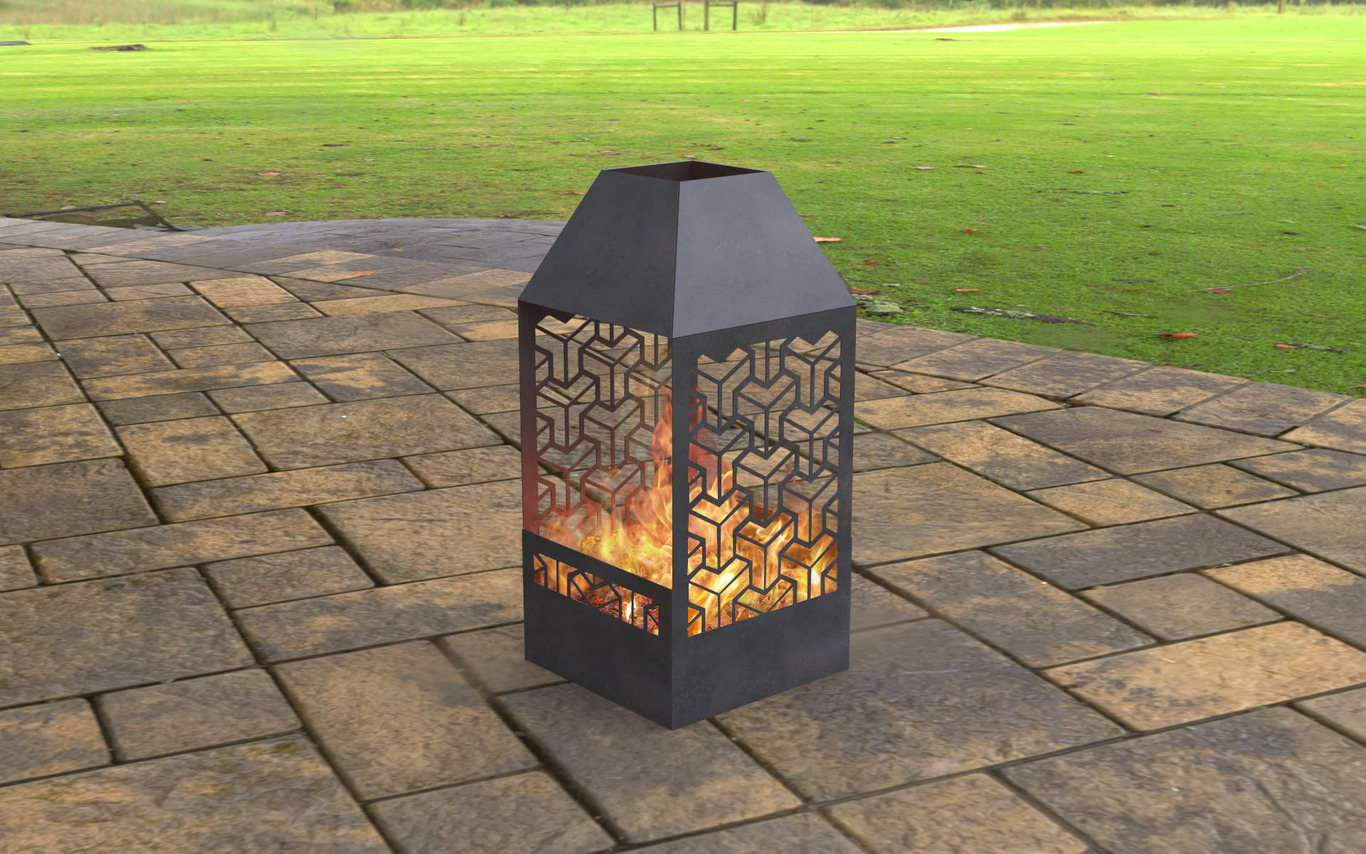 3-in-1 Garden Fireplace. DXF, SVG files for laser, plasma cutting. Outdoor Fire Pit. Фото 4