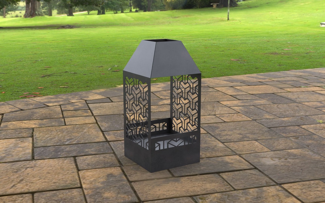 3-in-1 Garden Fireplace. DXF, SVG files for laser, plasma cutting. Outdoor Fire Pit. Фото 5