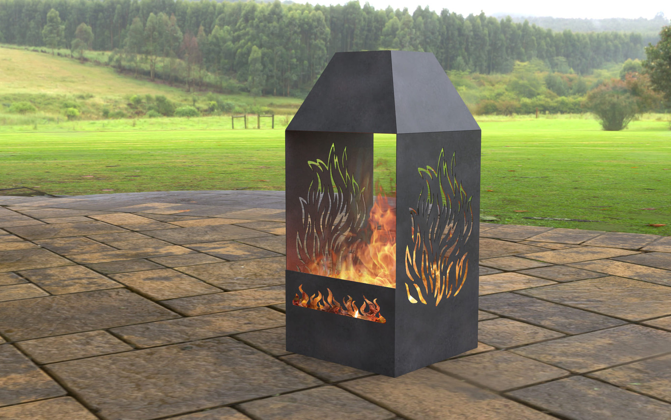 3-in-1 Garden Fireplace. DXF, SVG files for laser, plasma cutting. Outdoor Fire Pit. Фото 6