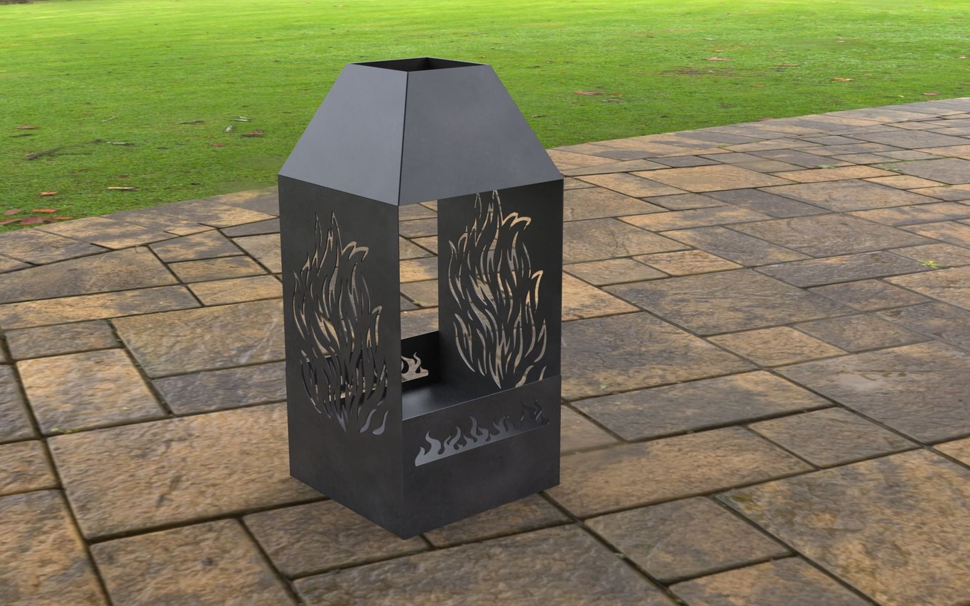 3-in-1 Garden Fireplace. DXF, SVG files for laser, plasma cutting. Outdoor Fire Pit. Фото 7