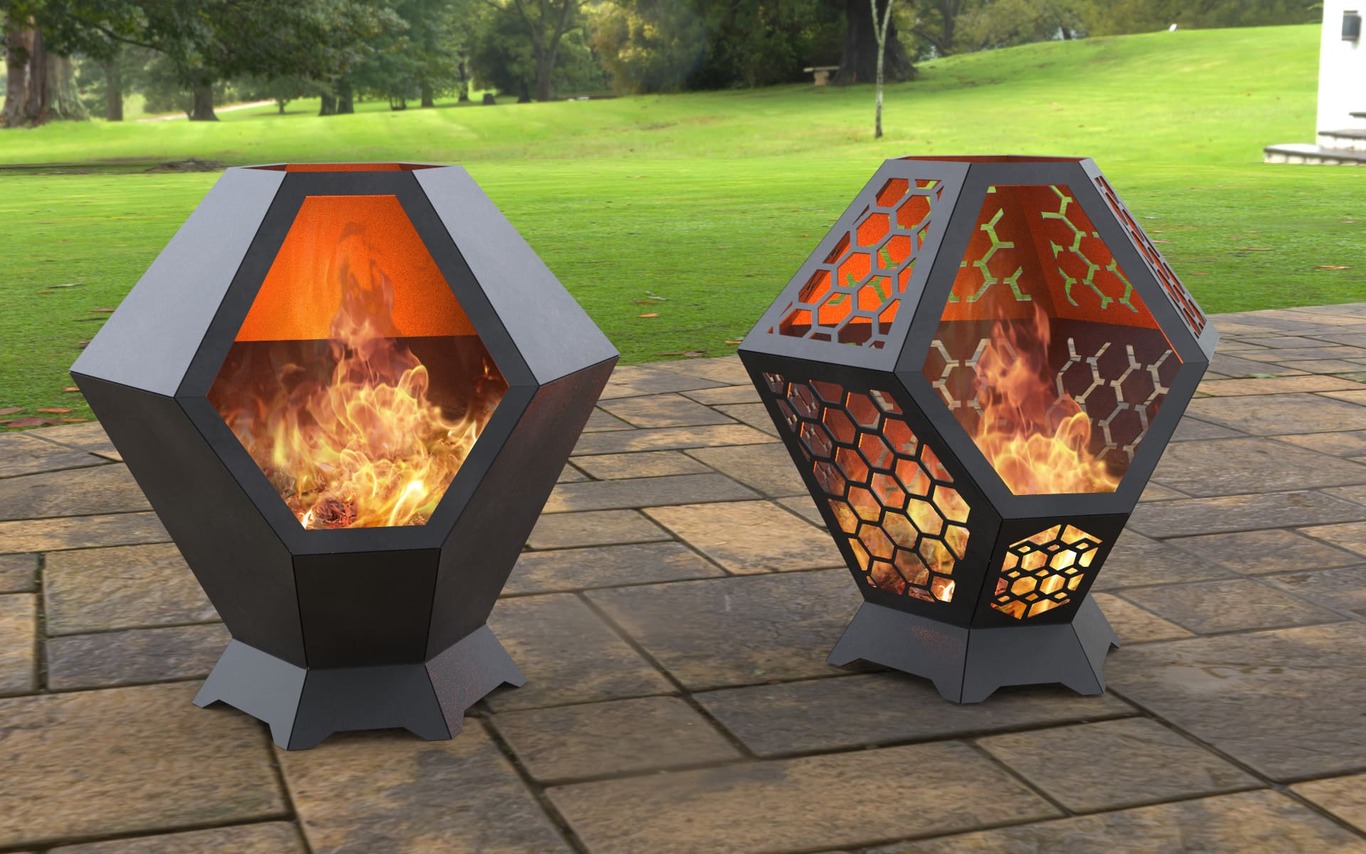 Lareira Externa V1 2 em 1. Arquivos DXF e SVG para corte a laser e plasma. Fire pit para Pátio. Фото 2