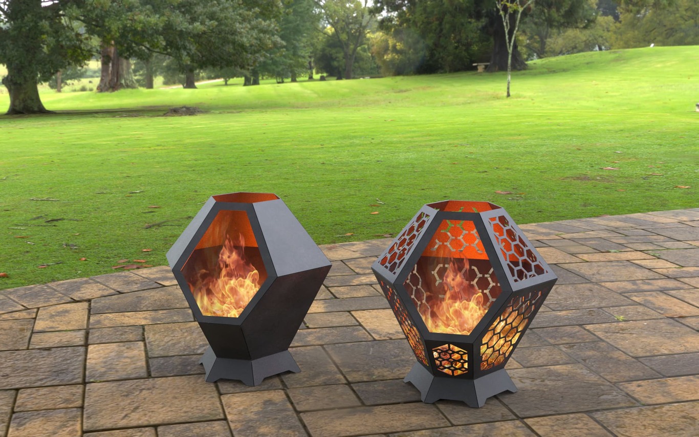 Lareira Externa V1 2 em 1. Arquivos DXF e SVG para corte a laser e plasma. Fire pit para Pátio. Фото 3