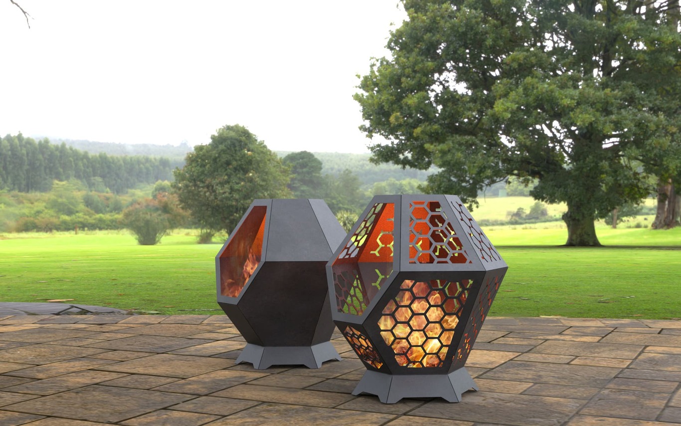 Lareira Externa V1 2 em 1. Arquivos DXF e SVG para corte a laser e plasma. Fire pit para Pátio. Фото 4