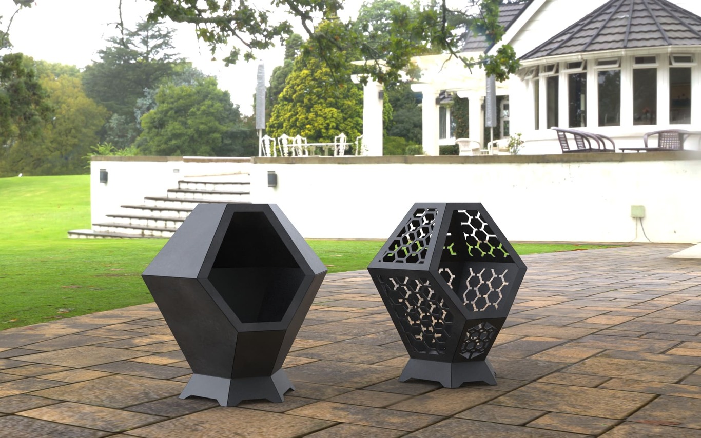 Lareira Externa V1 2 em 1. Arquivos DXF e SVG para corte a laser e plasma. Fire pit para Pátio. Фото 8