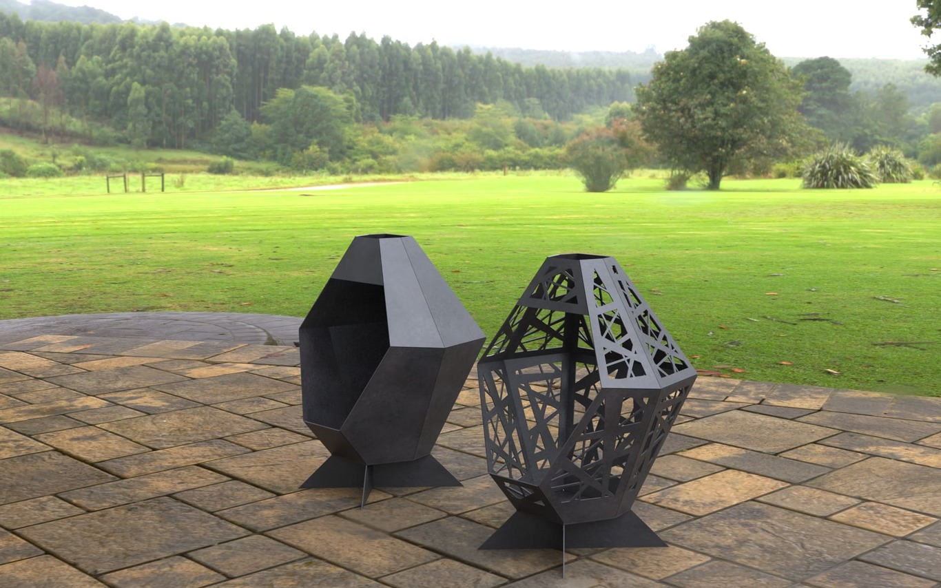 2-in-1 Patio Fireplace V2. DXF, SVG files for laser, plasma cutting. Backyard Fire Pit. Фото 4