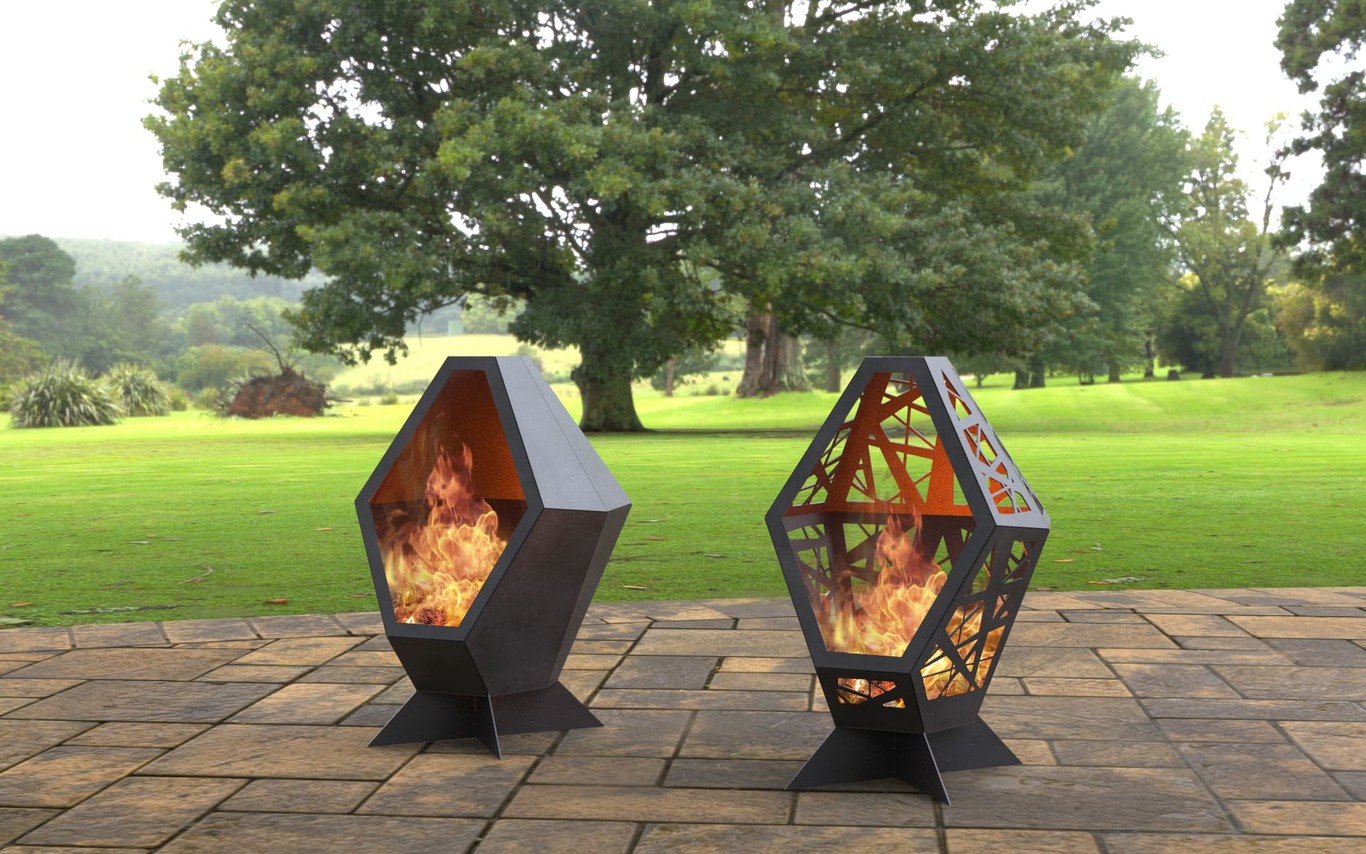 2-in-1 Backyard Fireplace V3. DXF, SVG files for laser, plasma cutting. Garden Fire Pit. Фото 2