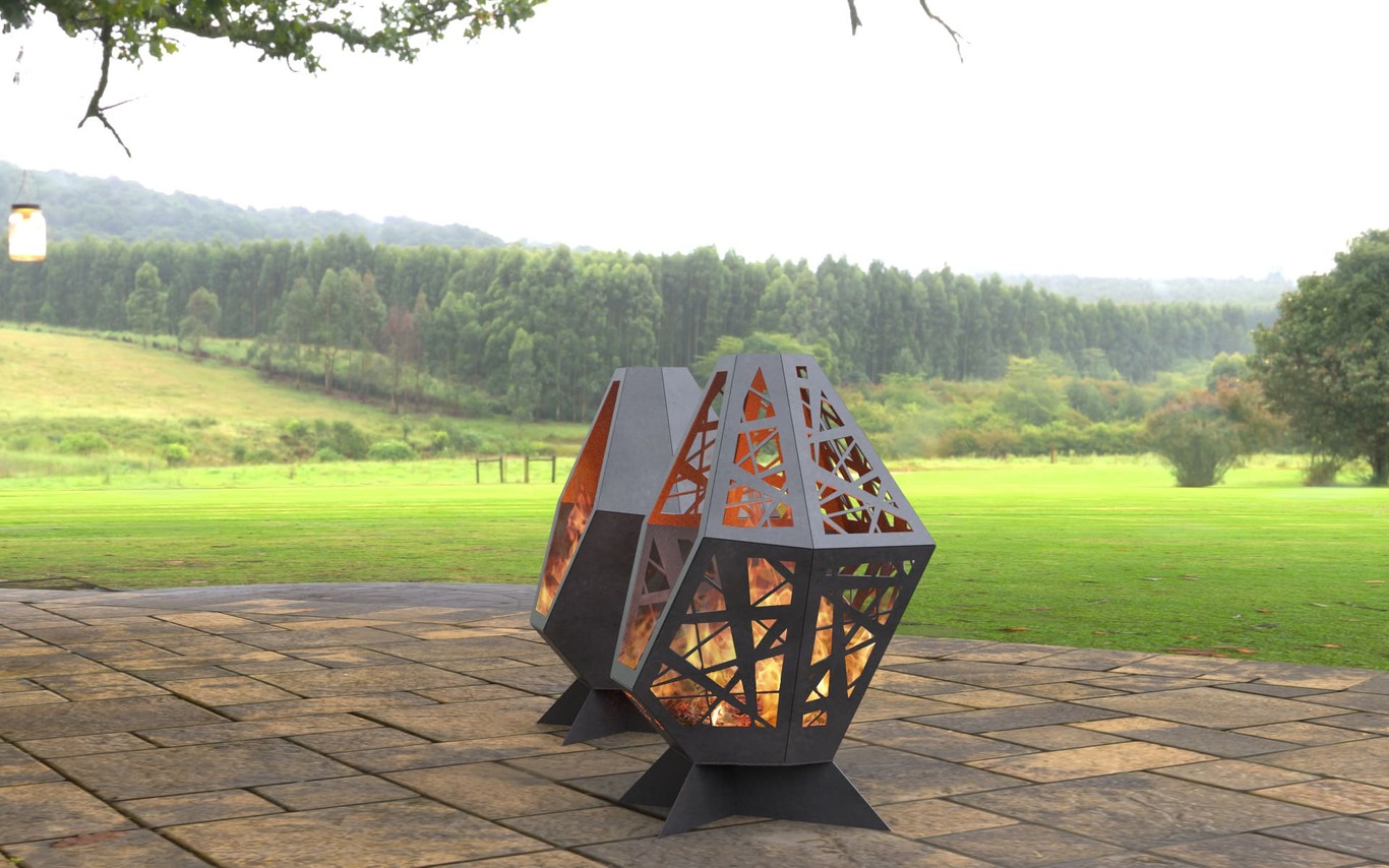 2-in-1 Backyard Fireplace V3. DXF, SVG files for laser, plasma cutting. Garden Fire Pit. Фото 3