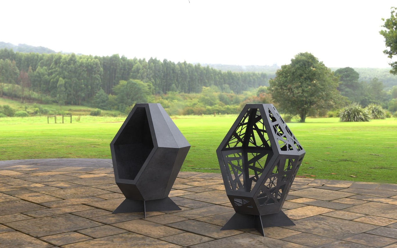 2-in-1 Backyard Fireplace V3. DXF, SVG files for laser, plasma cutting. Garden Fire Pit. Фото 5