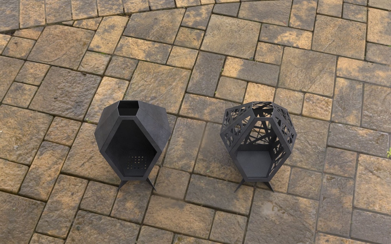 2-in-1 Backyard Fireplace V3. DXF, SVG files for laser, plasma cutting. Garden Fire Pit. Фото 7