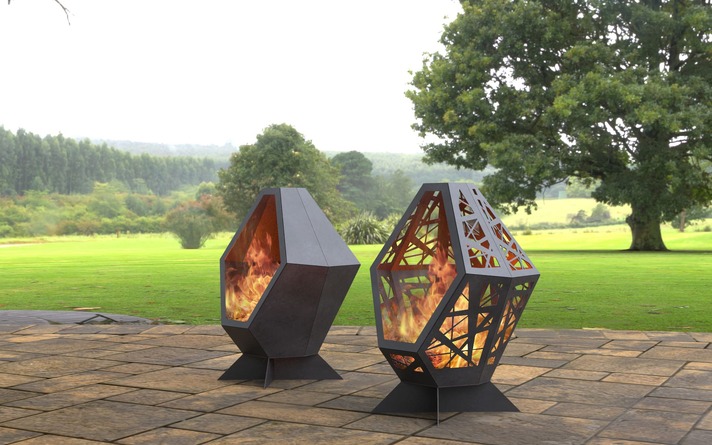 2-in-1 Backyard Fireplace V3. DXF, SVG files for laser, plasma cutting. Garden Fire Pit