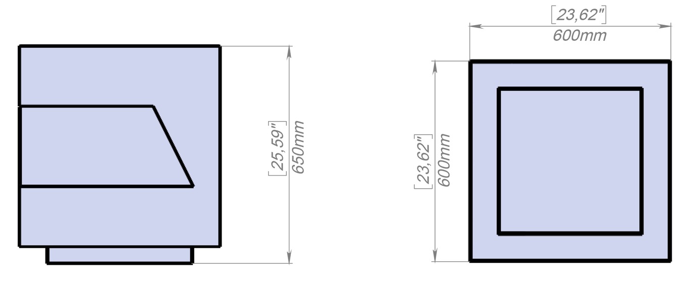 Caminetto da Giardino Cubo Moderno con Ritaglio. File DXF, SVG per taglio laser, plasma. Braciere da Esterno. Фото 8