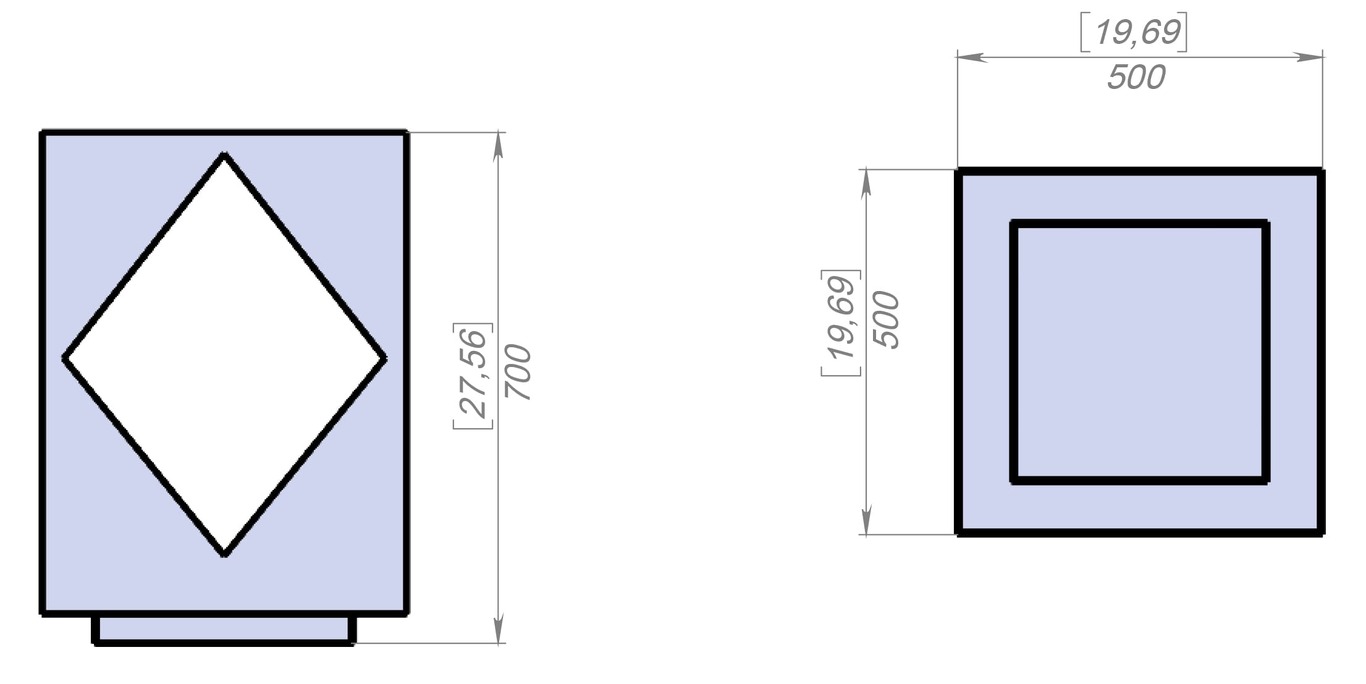 Modern Outdoor Fireplace with Rhombus Cutout. DXF, SVG files for laser, plasma cutting. Patio Fire Pit. Фото 7
