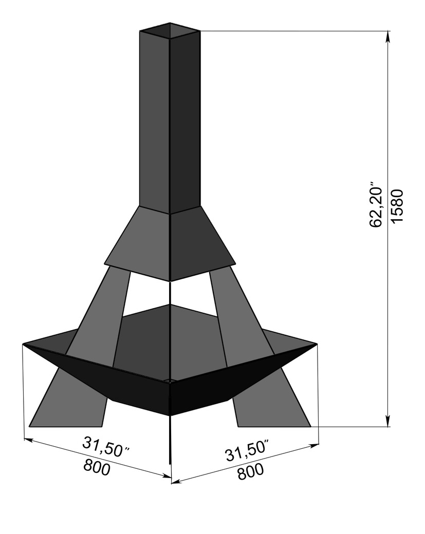 Rocket Fire Pit. DXF, SVG files for laser, plasma cutting. Фото 12