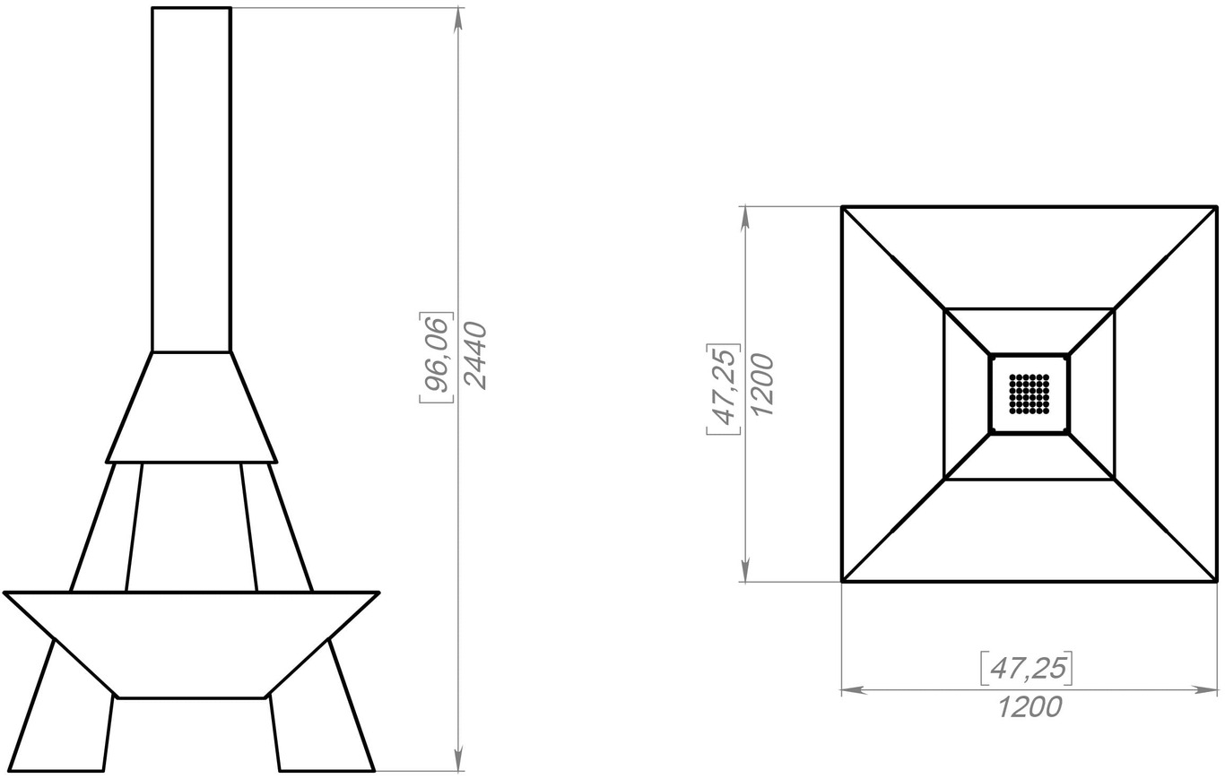 Костровая чаша Rocket Big. DXF, SVG файлы для лазерной, плазменной резки. Фото 11