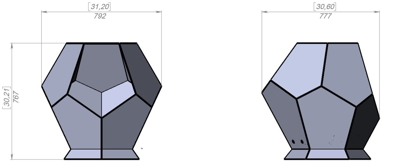 Patio Hexagon Stone Fireplace. DXF, SVG files for laser, plasma cutting. Backyard Fire Pit. Фото 9