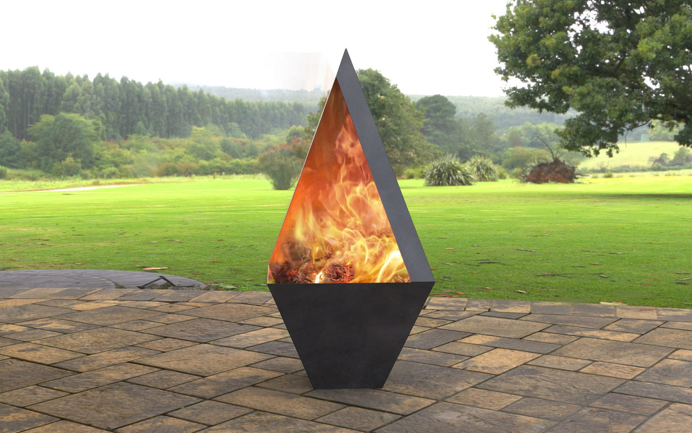 Backyard Acute Fireplace. DXF, SVG files for laser, plasma cutting. Garden Fire Pit. Фото 2