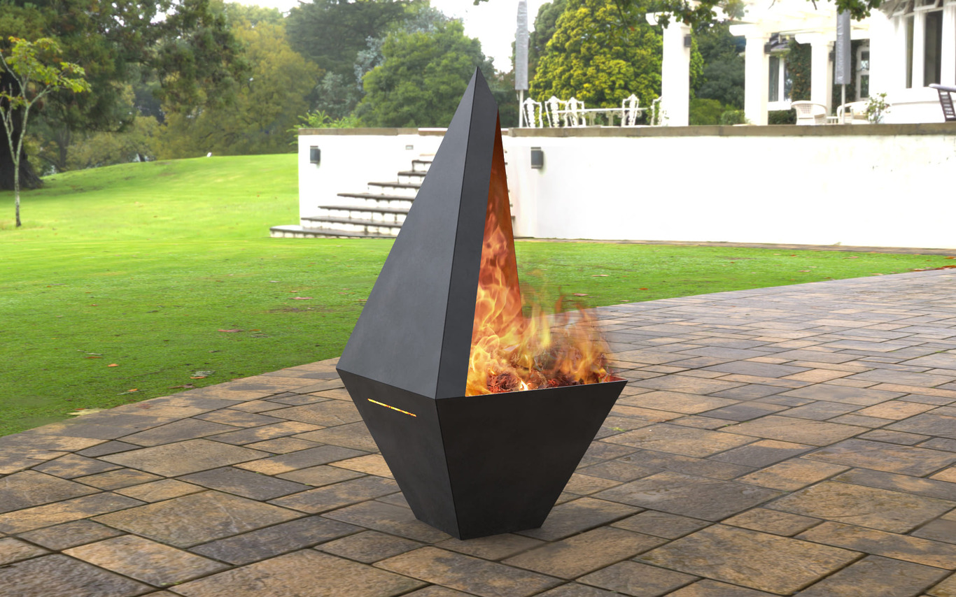Backyard Acute Fireplace. DXF, SVG files for laser, plasma cutting. Garden Fire Pit. Фото 3