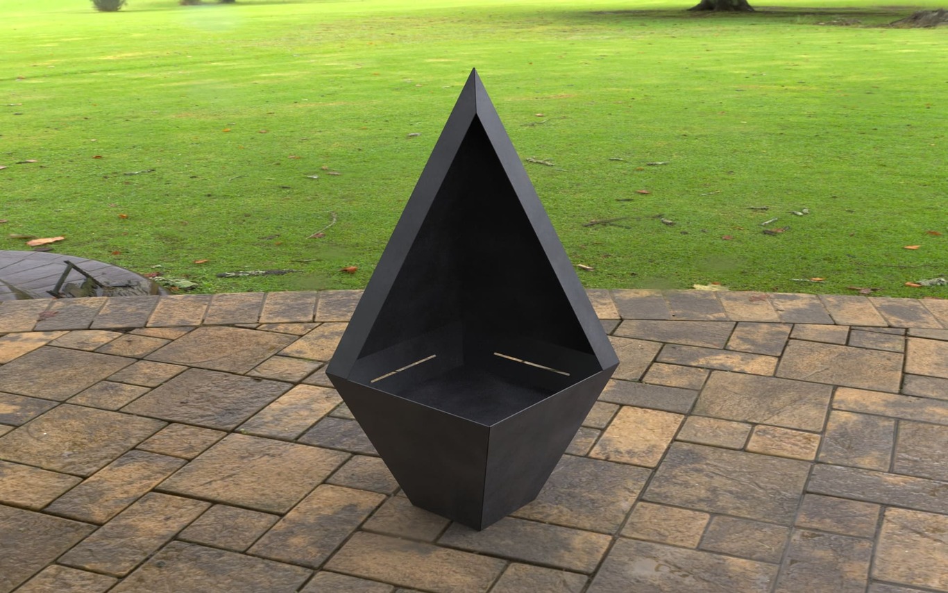 Backyard Acute Fireplace. DXF, SVG files for laser, plasma cutting. Garden Fire Pit. Фото 4