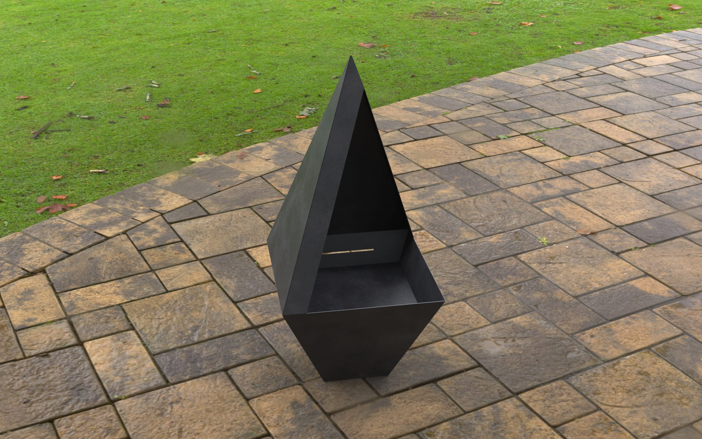 Backyard Acute Fireplace. DXF, SVG files for laser, plasma cutting. Garden Fire Pit. Фото 6