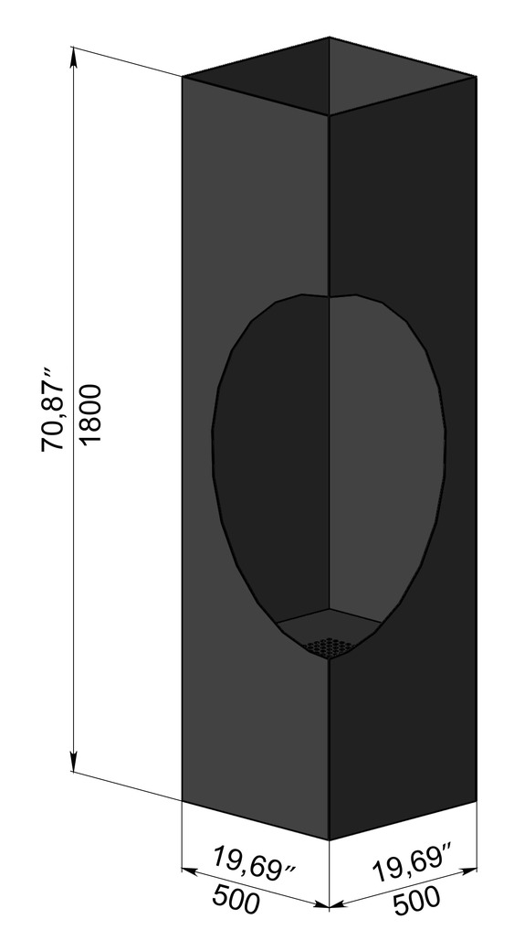 Garden Oval Column Fireplace. DXF, SVG files for laser, plasma cutting. Outdoor Fire Pit. Фото 10