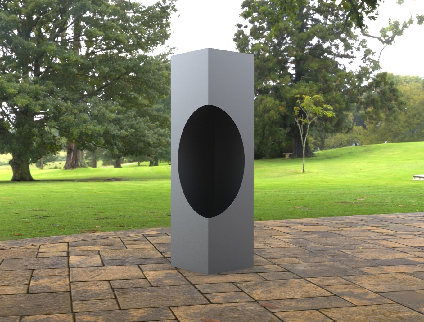 Garden Oval Column Fireplace. DXF, SVG files for laser, plasma cutting. Outdoor Fire Pit. Фото 4