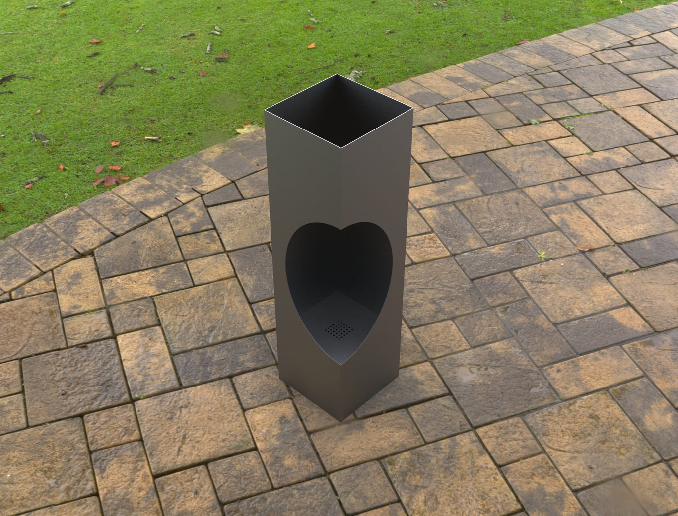 Garden Oval Column Fireplace. DXF, SVG files for laser, plasma cutting. Outdoor Fire Pit. Фото 5