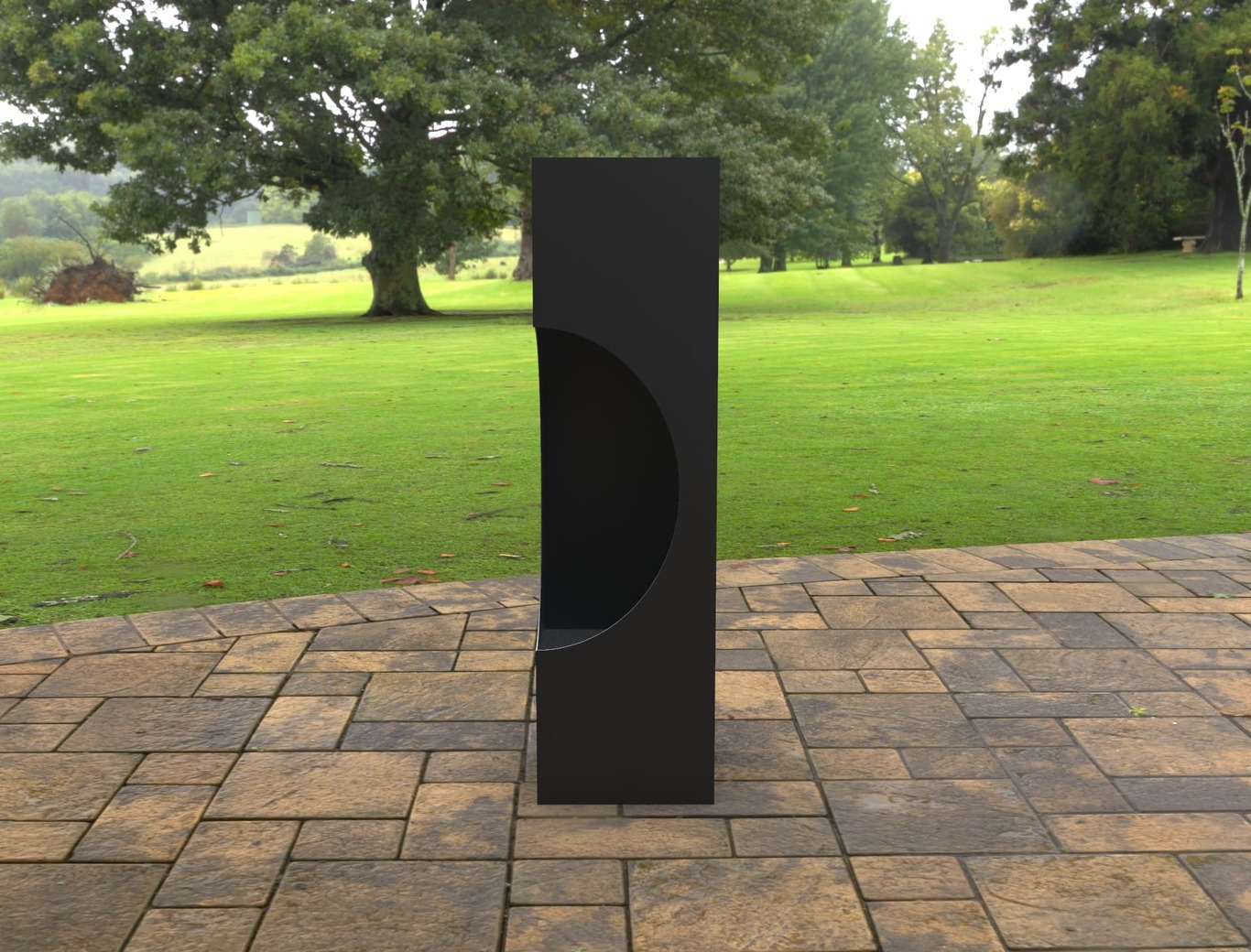 Garden Oval Column Fireplace. DXF, SVG files for laser, plasma cutting. Outdoor Fire Pit. Фото 7