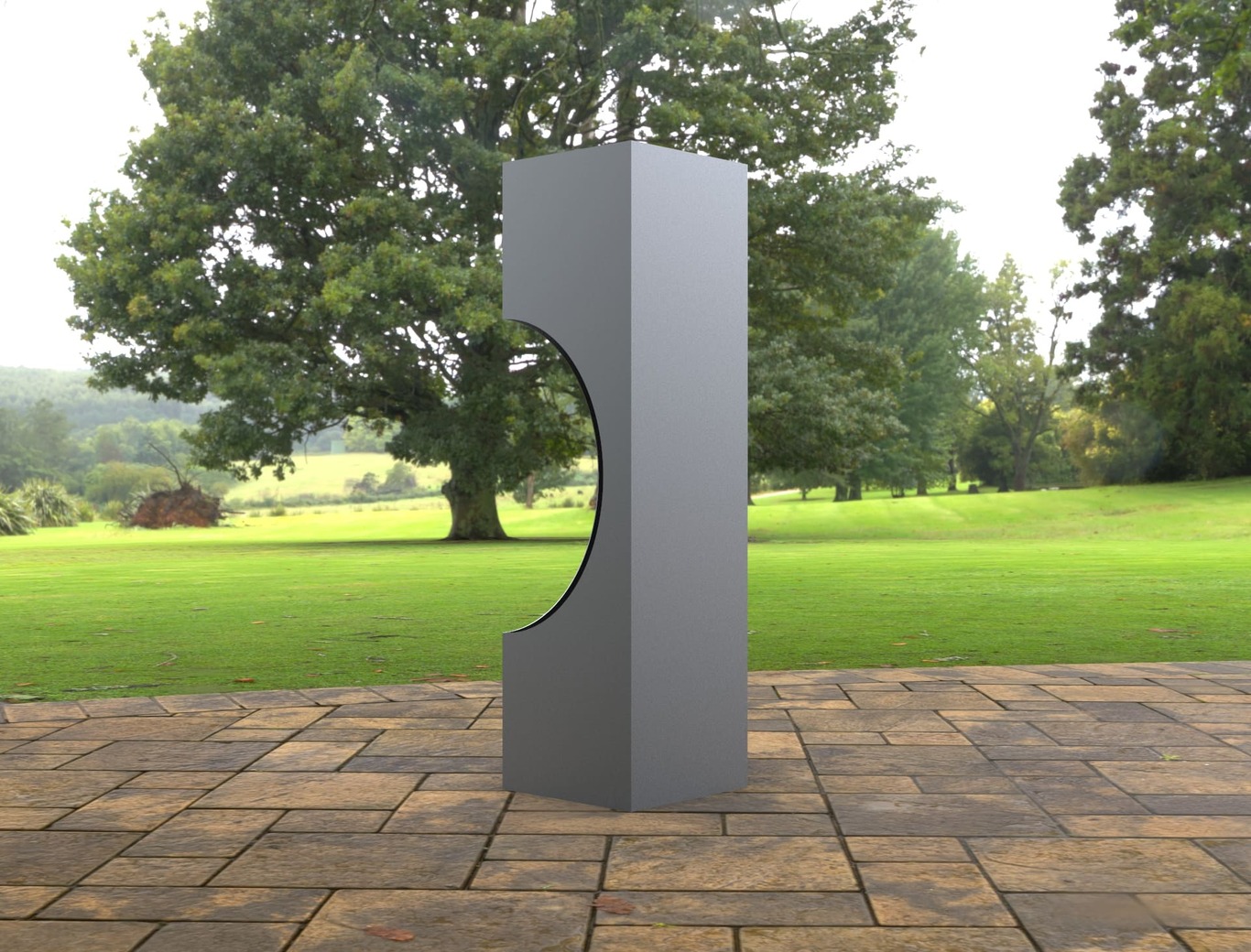 Garden Oval Column Fireplace. DXF, SVG files for laser, plasma cutting. Outdoor Fire Pit. Фото 8