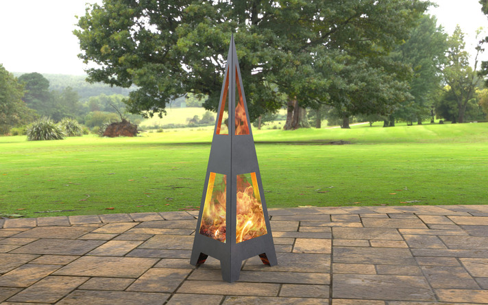 Șemineu exterior Săgeată. Fișiere DXF, SVG pentru tăiere cu laser, plasmă. Chiminea