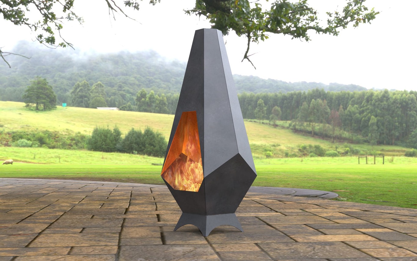 Backyard Classic Fireplace. DXF, SVG files for laser, plasma cutting. Chiminea Fire Pit. Фото 2