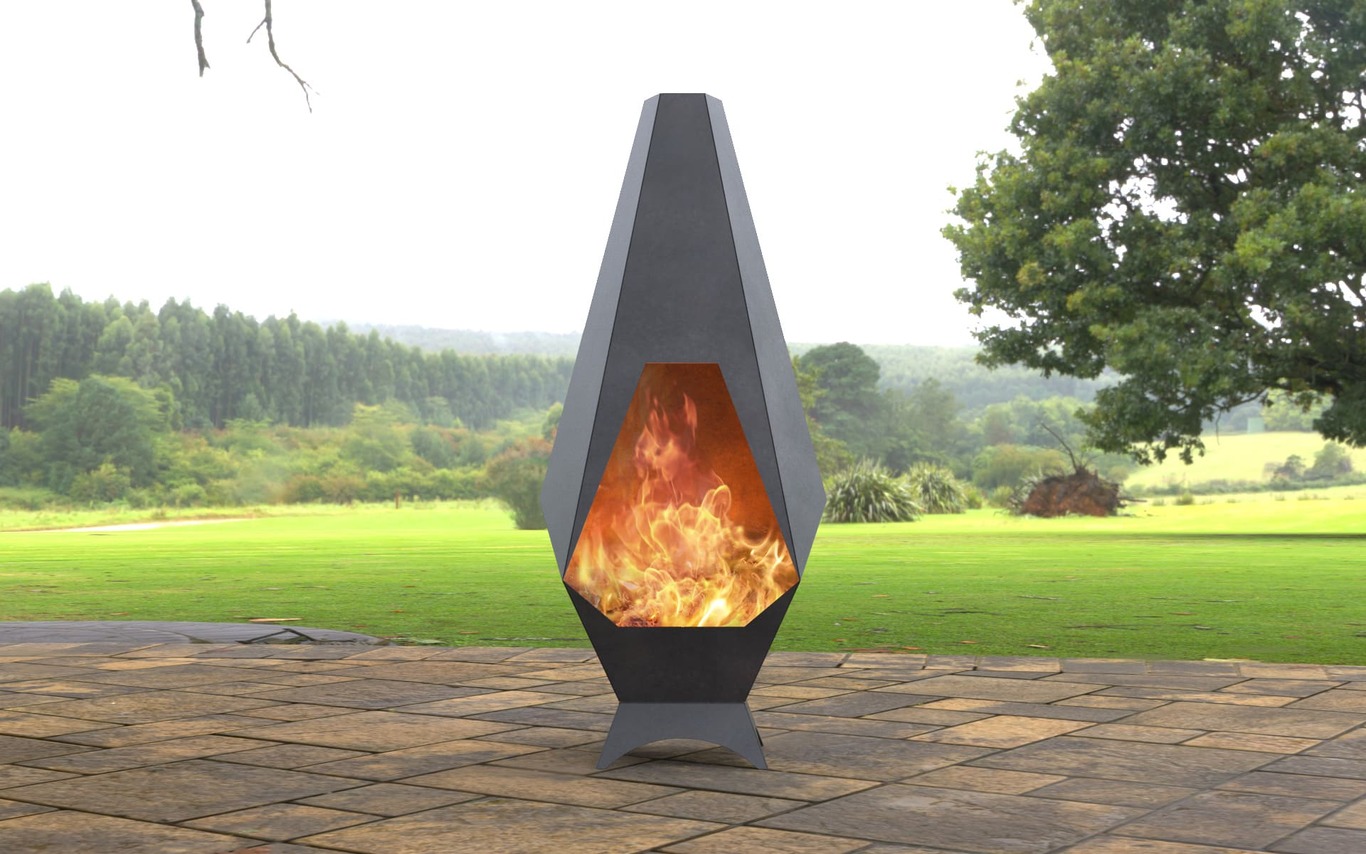Backyard Classic Fireplace. DXF, SVG files for laser, plasma cutting. Chiminea Fire Pit. Фото 3