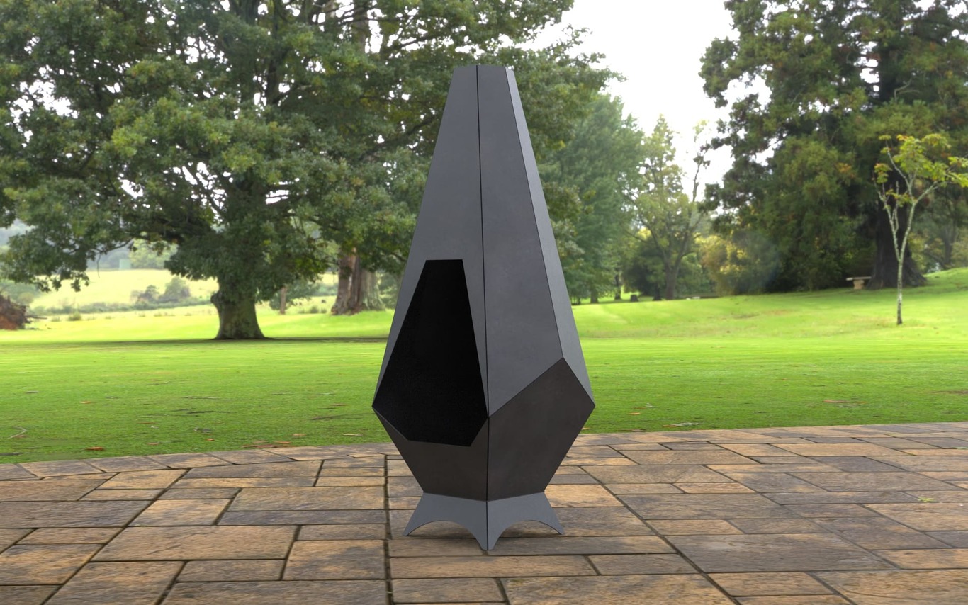 Backyard Classic Fireplace. DXF, SVG files for laser, plasma cutting. Chiminea Fire Pit. Фото 4