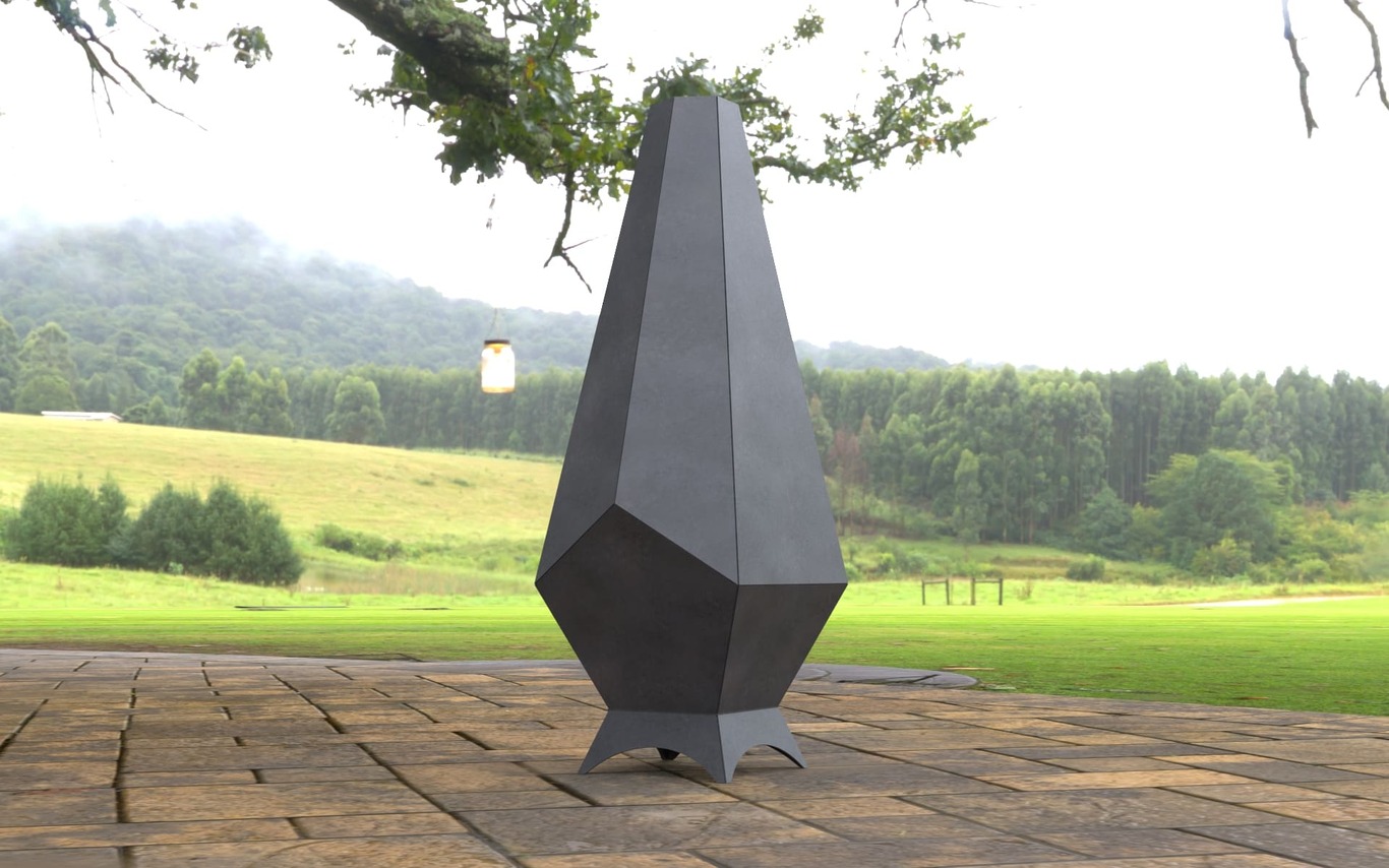 Backyard Classic Fireplace. DXF, SVG files for laser, plasma cutting. Chiminea Fire Pit. Фото 6