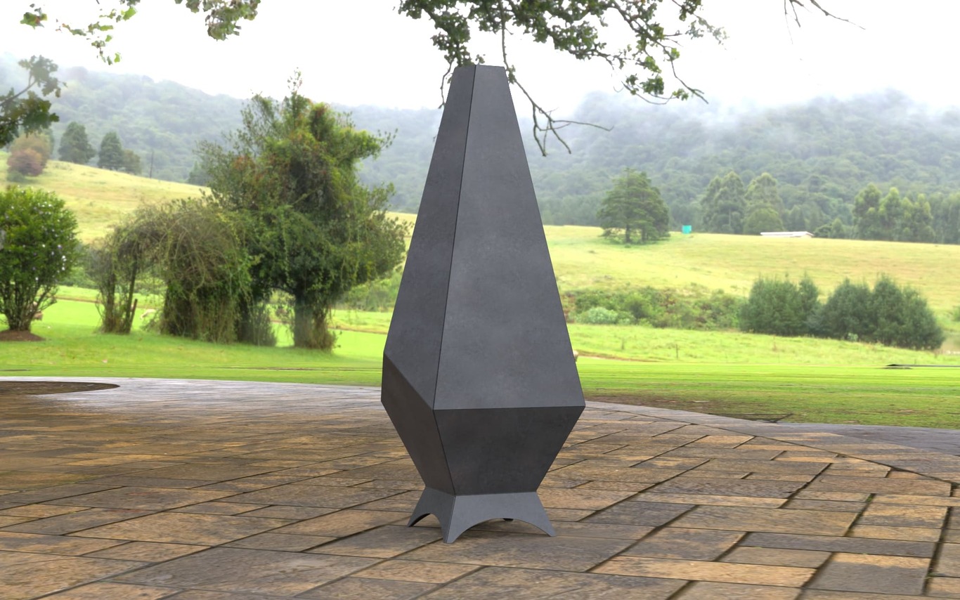 Backyard Classic Fireplace. DXF, SVG files for laser, plasma cutting. Chiminea Fire Pit. Фото 5