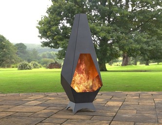 Backyard Classic Fireplace. DXF, SVG files for laser, plasma cutting. Chiminea Fire Pit