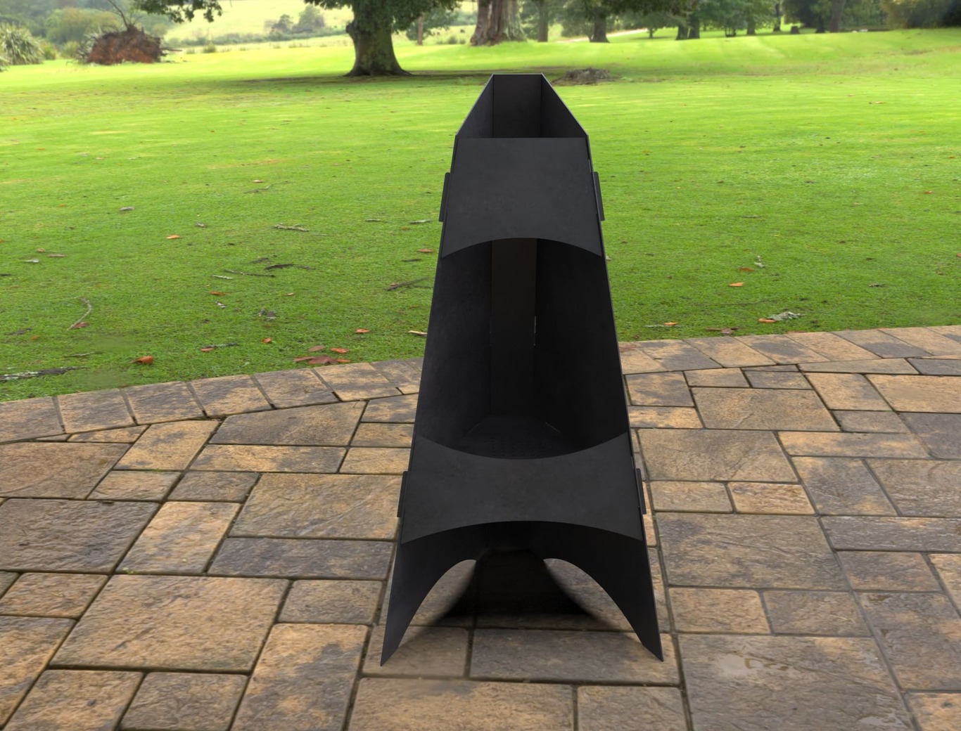 Garden Collapsible Fireplace. DXF, SVG files for laser, plasma cutting. Pyramid Fire Pit. Фото 3
