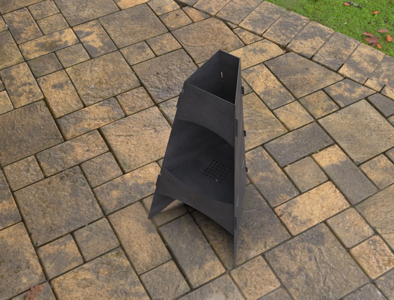 Garden Collapsible Fireplace. DXF, SVG files for laser, plasma cutting. Pyramid Fire Pit. Фото 5