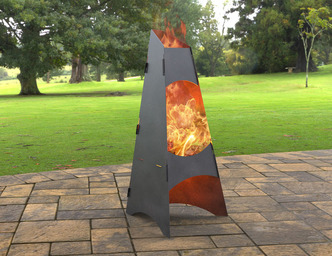 Garden Collapsible Fireplace. DXF, SVG files for laser, plasma cutting. Pyramid Fire Pit