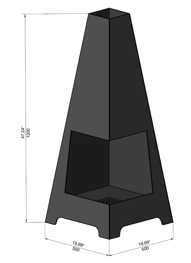 Șemineu exterior de colț. Fișiere DXF, SVG pentru tăiere cu laser, plasmă. Chiminea. Фото 8