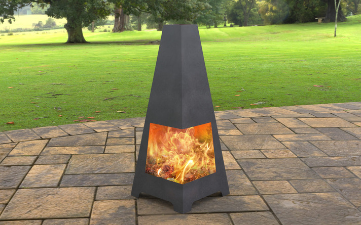Șemineu exterior de colț. Fișiere DXF, SVG pentru tăiere cu laser, plasmă. Chiminea
