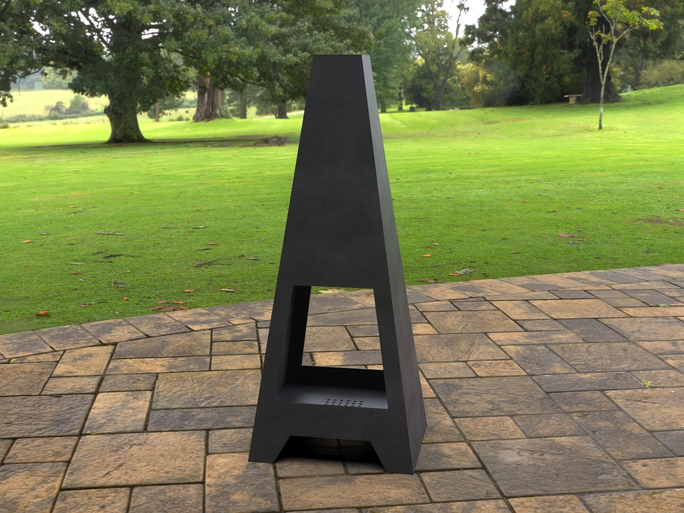 Patio Double-sided Fireplace. DXF, SVG files for laser, plasma cutting. Chiminea Fire Pit. Фото 4